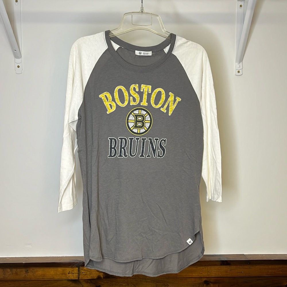 NWT‎ ‘47 Boston Bruins 3/4 Sleeve Tee- M